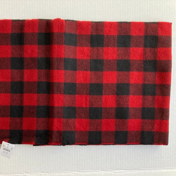 J. Crew Other - J.CREW MEN 100% Wool scarf in holiday plaid COLOR RED BLACK BUFFALO NWT
